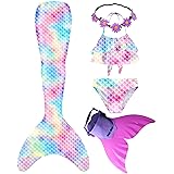 Fishtailfun Girl's Mermaid Costume Cosplay Swimming