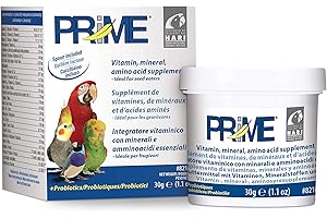 Hari Hagen Prime Parrot Vitamin, Mineral and Amino Acid Supplement for Seed Eating Birds, 1.1 oz