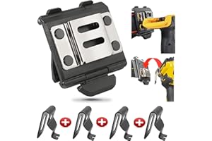 LZDRASON Tape Measure Holster with 4 Drill Clip, Tape Measure Holder Belt, Drill Holster Belt Clip, Drill Holster with Tool Belt Hook, Free Your Hands.