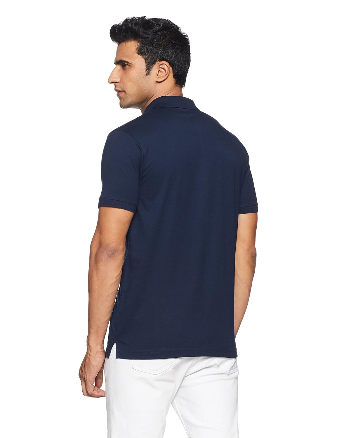 get in men's solid regular fit polo