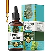 HERBAMAMA Lemon Balm Tincture - Vegan Relaxation Support with Lemon Balm Extract - Melissa Officinalis Liquid Supplement Drops - Non-GMO, Alcohol & Sugar-Free - 56-Day Supply