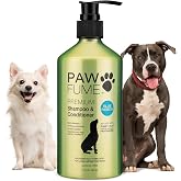 PAWFUME Dog Shampoo and Conditioner, Blue Ribbon, 1-Pack | Probiotic pH-balanced formula nourishes, detangles and deep cleans for silky coat, Puppy Shampoo and Conditioner