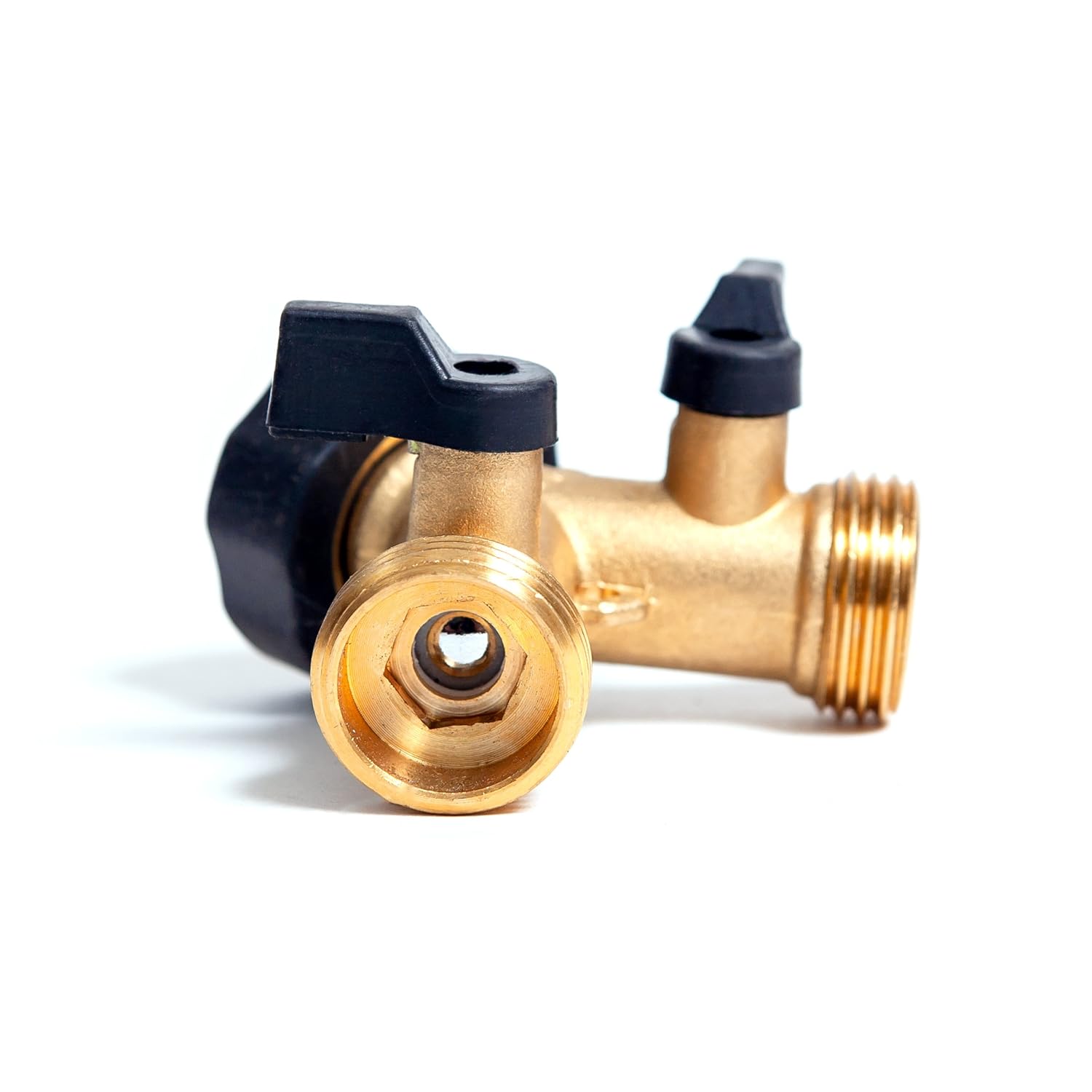Gardenirvana Solid Brass Heavy Duty 2 way Y connector valve splitter