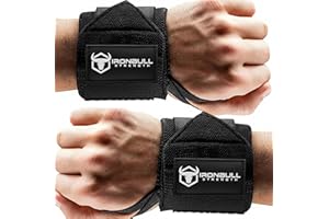 Wrist Wraps for Weightlifting - 18” Premium Quality Wrist Straps for Weight Lifting - Gym Wrist Straps for Bench Press, Power