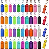 Tudomro 40 Pack Lipstick Keychain Holder with Clip Colorful Portable Lip Balm Holder Keychain for Women(Multicolor Clips)