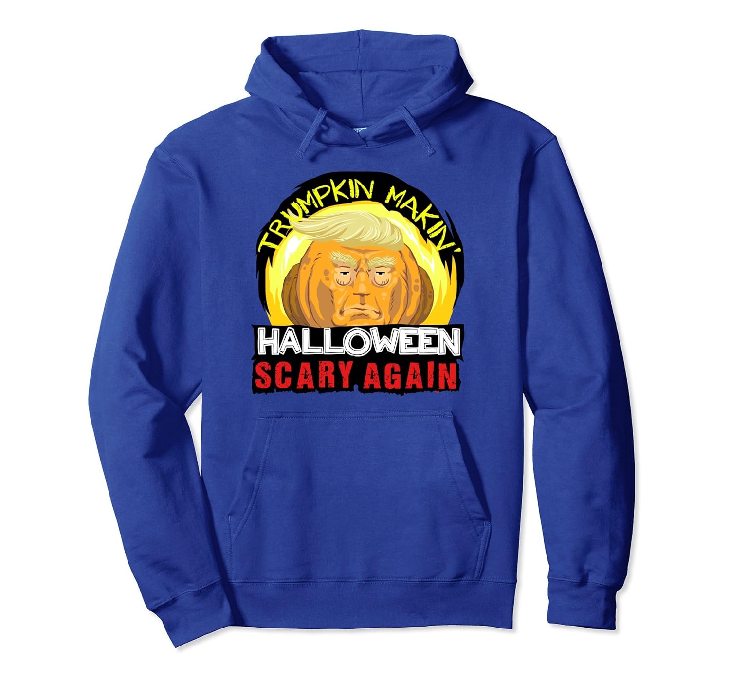 Spooked Trumpkin Hoodie, President Halloween Pumpkin Head-Rose