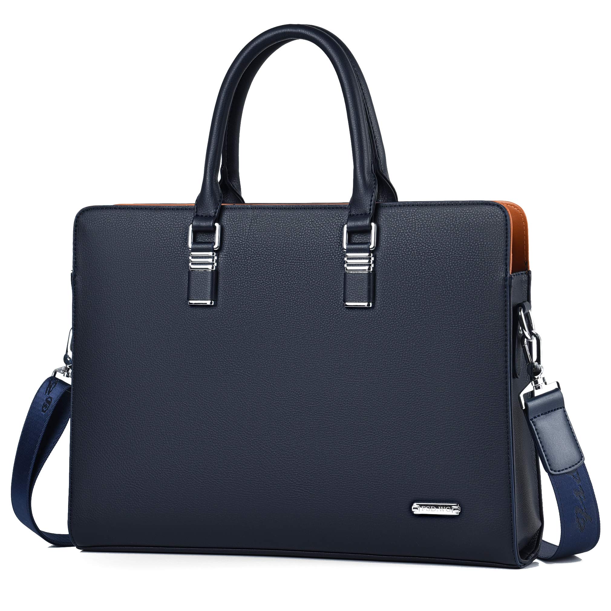 Large capacity shoulder bag, genuine leather, suitable for commuting, hand-held, crossbody, or tote bag.