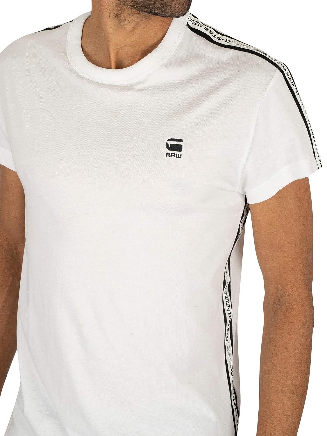 White G-Star Mens Swando Art Relaxed T 