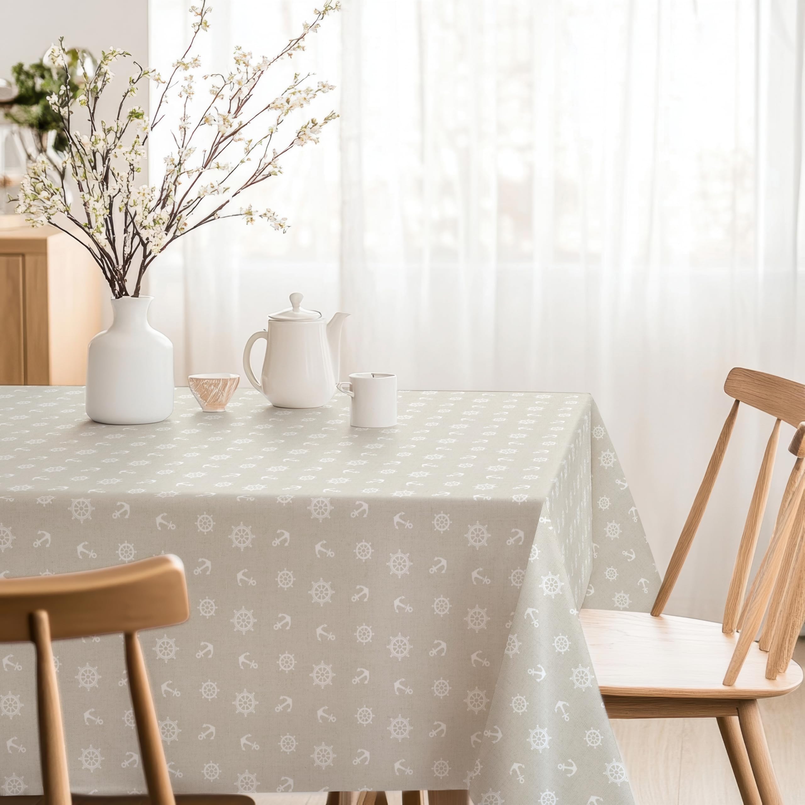 Martina Home Ancora Beige Resin Tablecloth 300 x 140 cm
