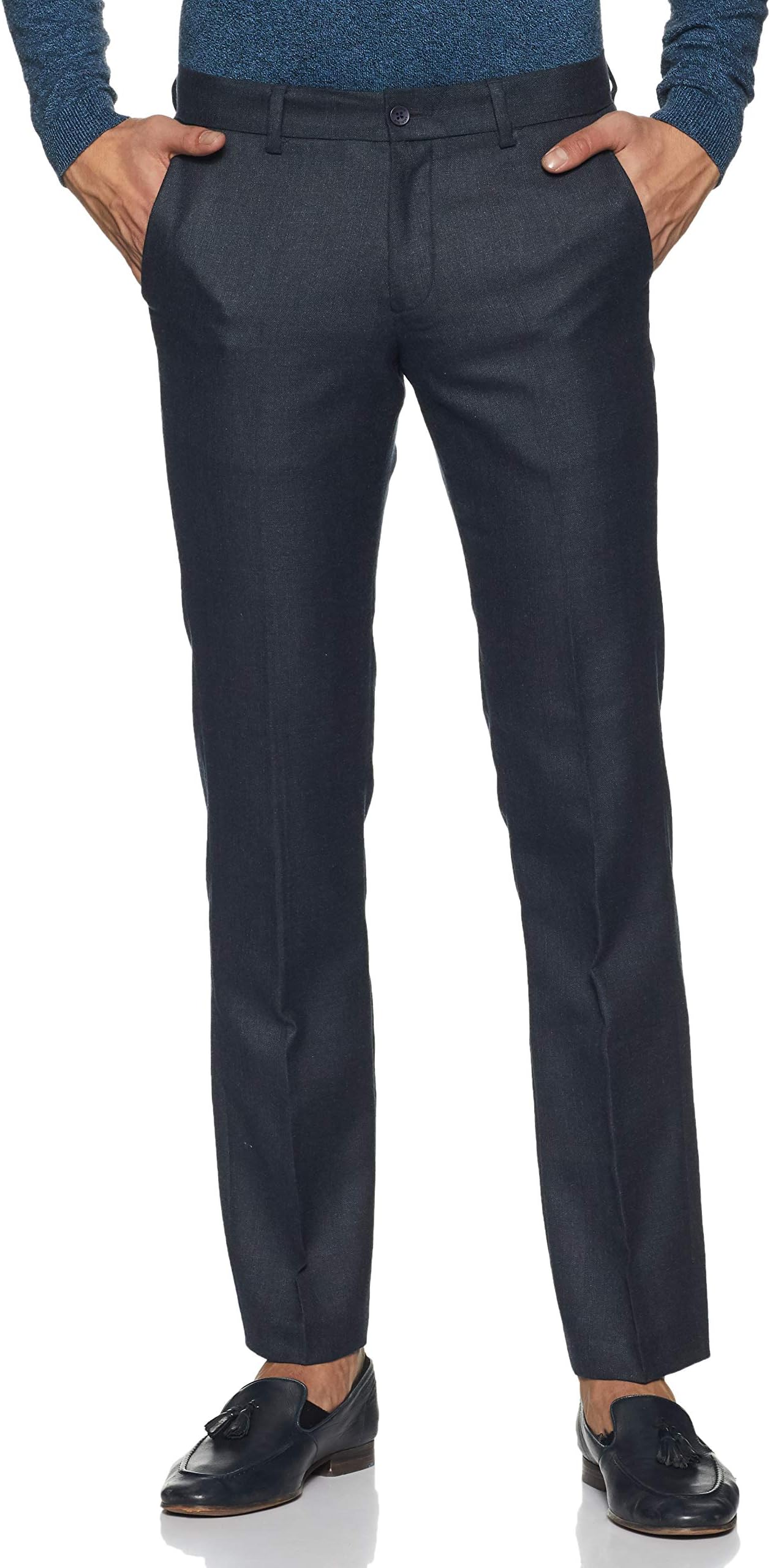Excalibur by Unlimited Men's Formal Trousers (8907542676910_400016617252_36Wx35L_Navy)