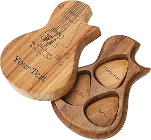 Púas de guitarra personalizadas con grabado de madera ...