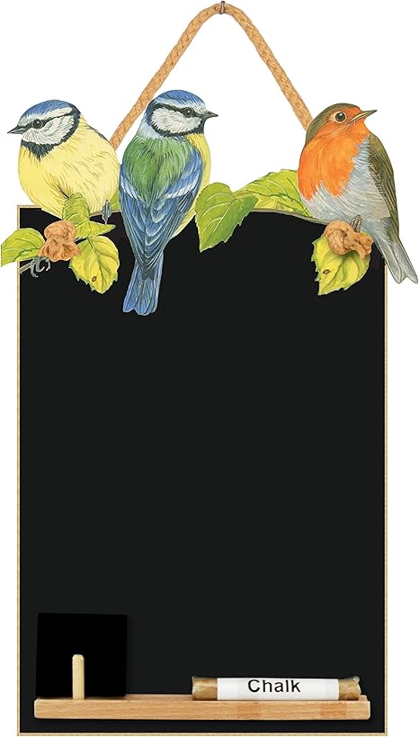 Amazon Com Chalkboards Uk Garden Birds Small Memo Black Chalkboard Blackboard Kitchen Chalk Board With Tray Piece Of Chalk Felt Eraser Booth Design Range 29 7 X 20 7 X 1 Cm Kitchen Dining
