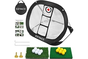 EzyAce Pop Up Golf Chipping Net, Golfing Target Net for Accuracy and Chipping Practice, Gifts for Men