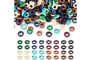 200Pcs Wood Linking Rings 12mm Macrame Wooden Rings Large Hole European Beads Round Linking Loop Circle Pendants Connector fo