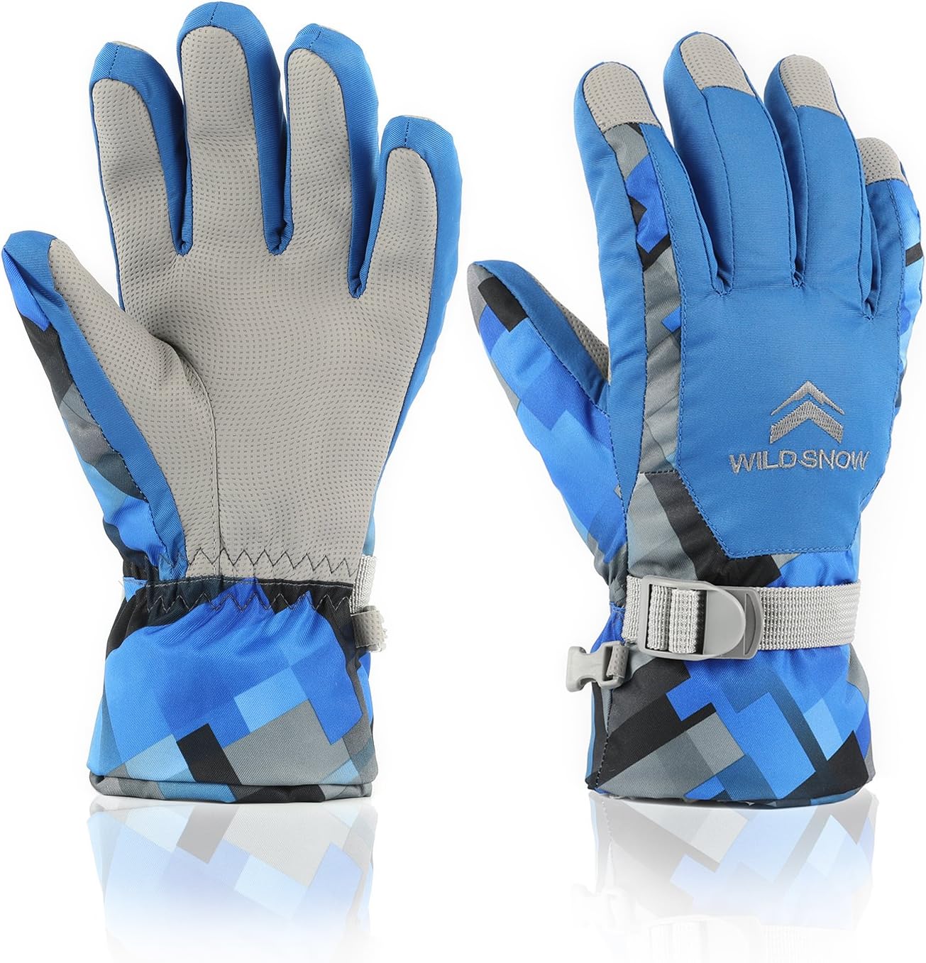 DUZCLI Ski Gloves, Winter Warm Camo Waterproof Snow Gloves for Men,Women,Boys