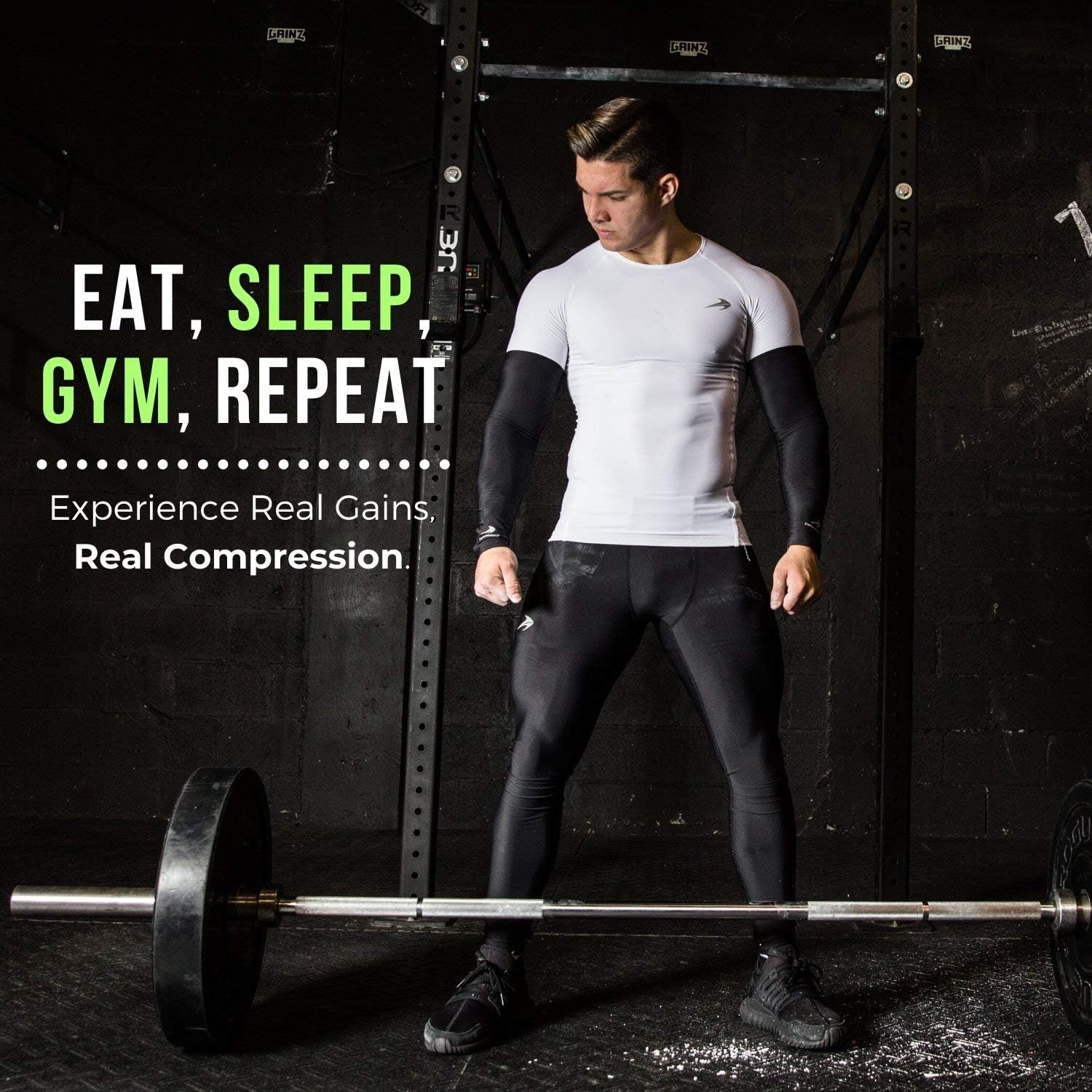 CompressionZ Men's Compression Pants Base Layer Running Tights Gym Leggings : Clothing