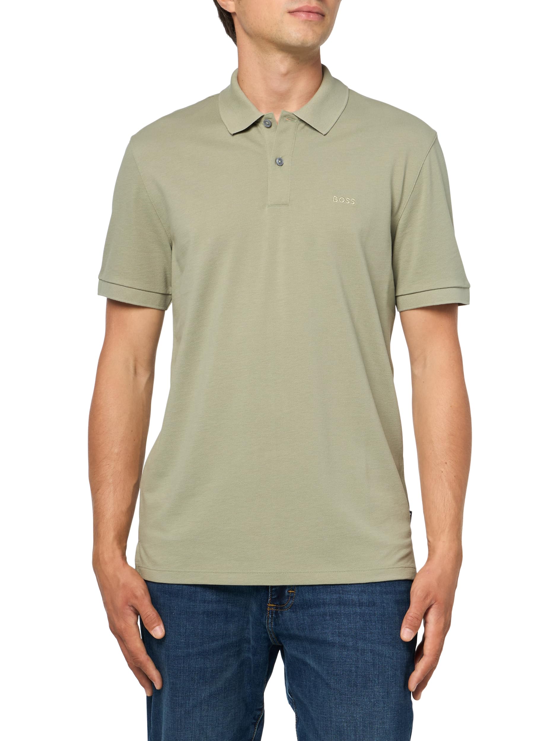 BOSS, Pallas Short Sleeve Polo Shirt, Celery, XXL Image