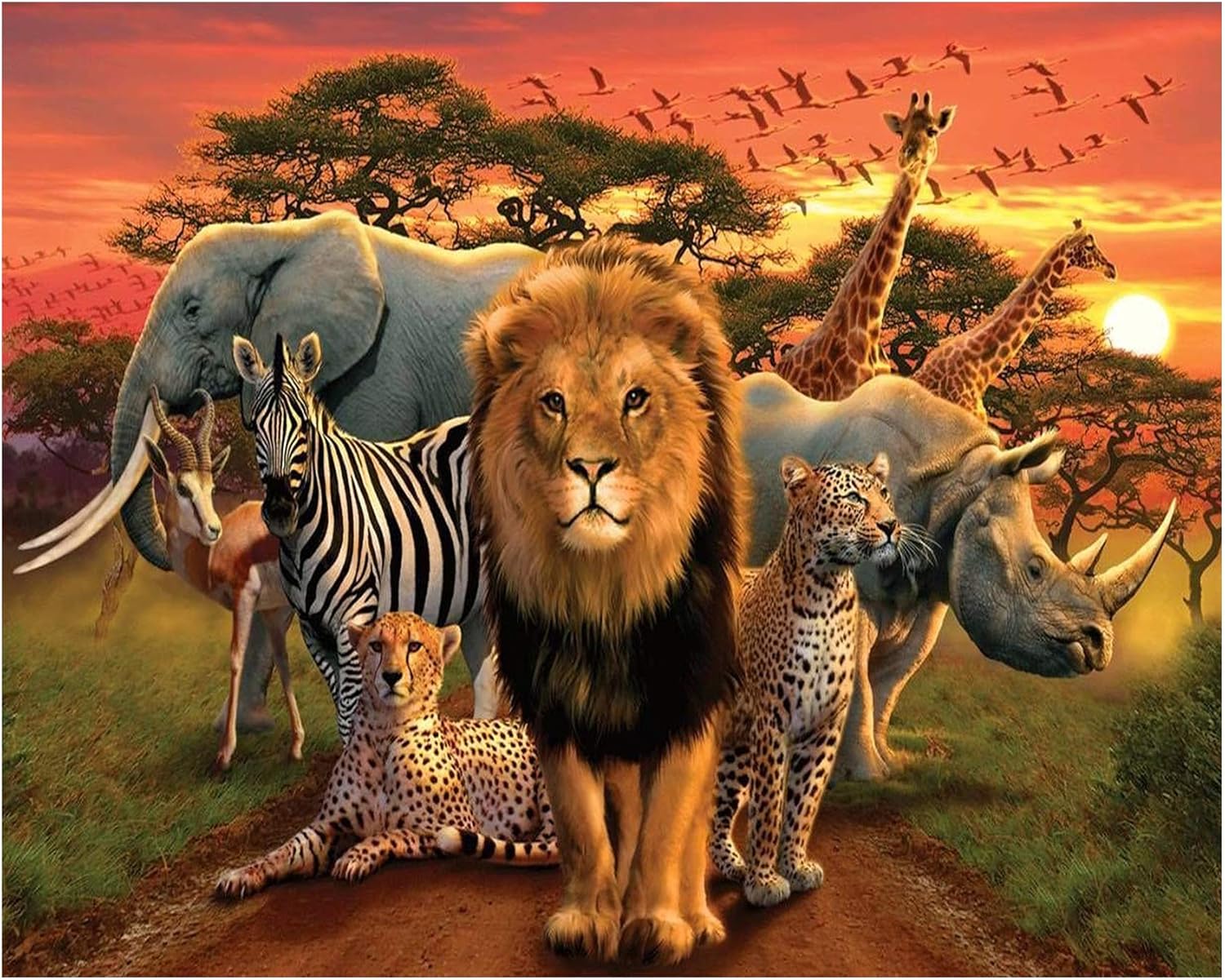 Tropical African Forest Jungle Safari Scenic Backdrop Large Banner Photography Studio Fabric Background Photobooth Prop 7x6feet #2194 - Image 3