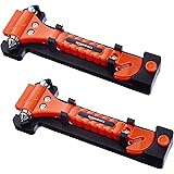 Amazon Basics Emergency Seat Belt Cutter and Window Hammer Tool, Car Accessories, 2 Pack