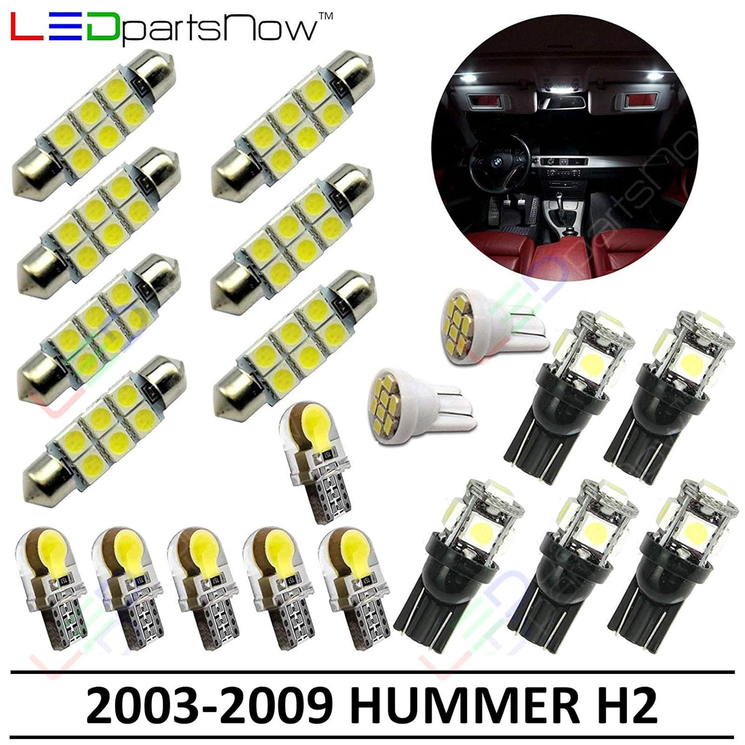 Car & Truck Interior Lights White Interior LED Light ...