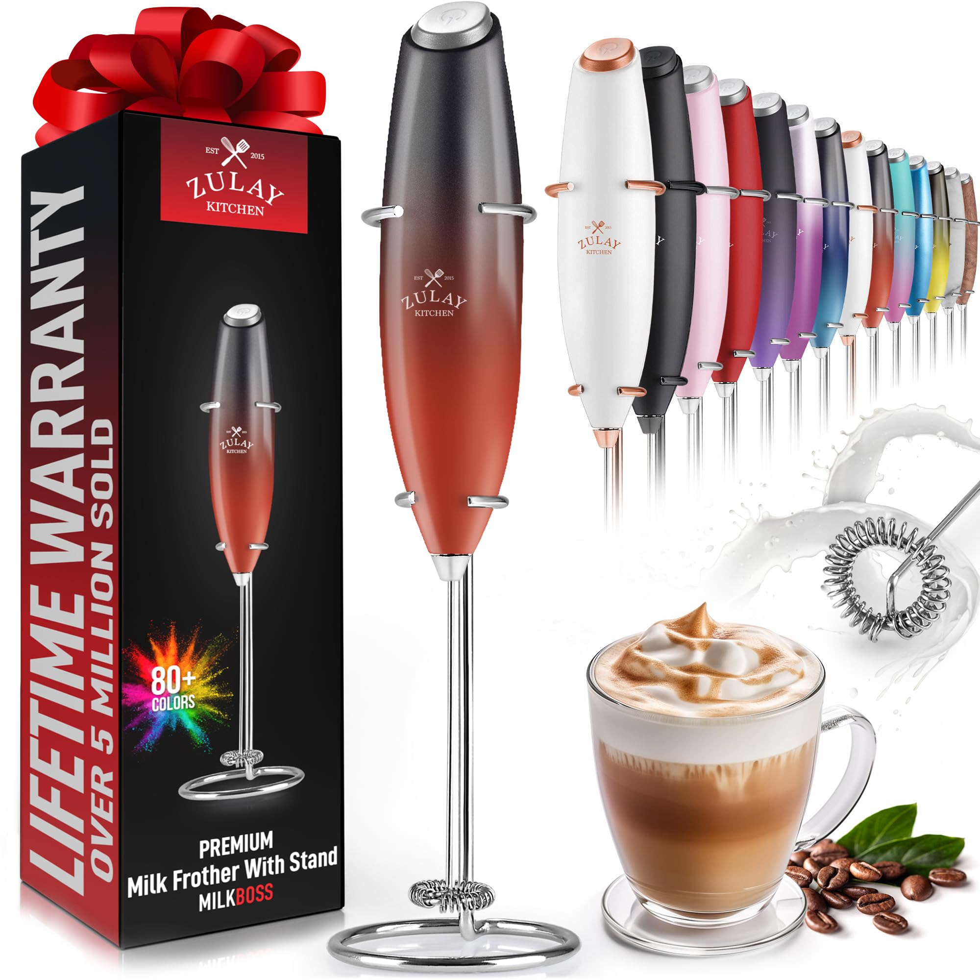 Zulay Kitchen Powerful Milk Frother Wand - Ultra