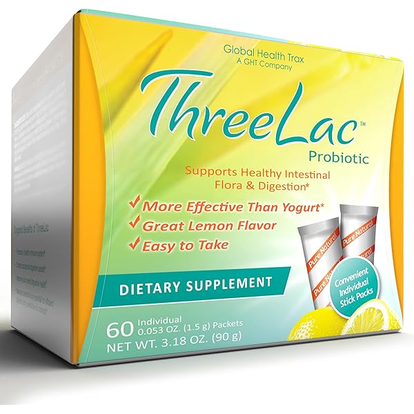 Amazon.com: Global Health Trax ThreeLac Lemon Probiotic Drink Mix