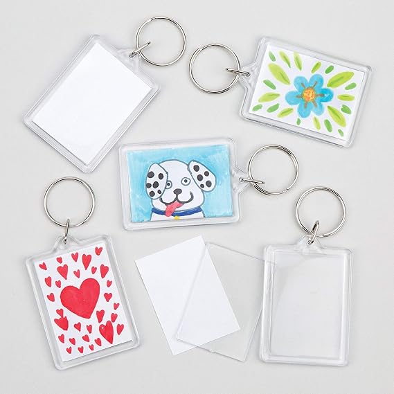 Baker Ross E4572 Make Your Own Keyring Kit (Pack of 8), for Kids to