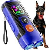 Mzorts Dog Bark Deterrent Devices, Anti Barking Device for Dogs &ndash; Dual Ultrasonic (Fixed 25 kHz/Adaptive 20-30 kHz), Up to 50 FT Bark Control, Humanely Stops Neighbor&rsquo;s &amp; Own Dog Barking (Blue)