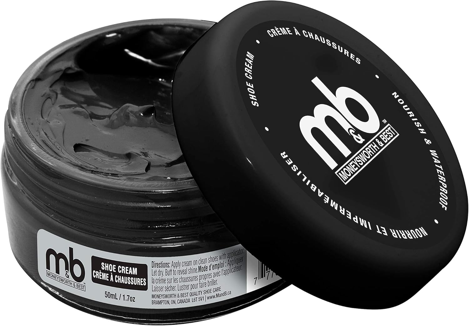 Moneysworth & Best Shoe Cream Black, 50ml: Sports & Outdoors