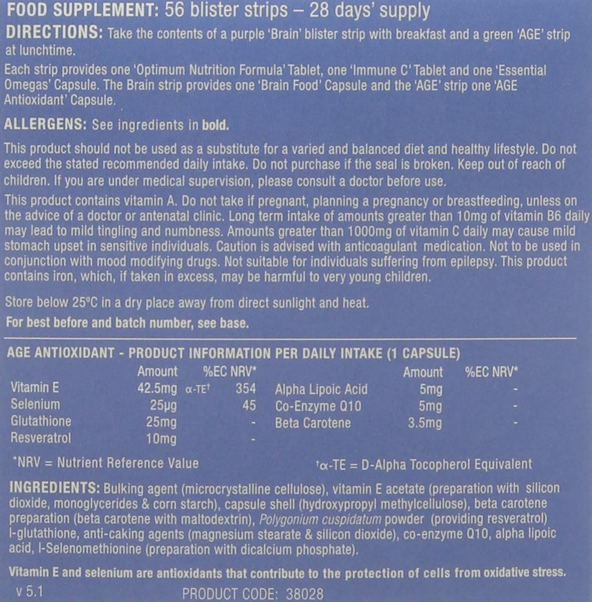 Patrick HOLFORD 100% Health Pack/Comprehensive Daily Supplement Programme/for Age 40+ / Vitamins - Image 4