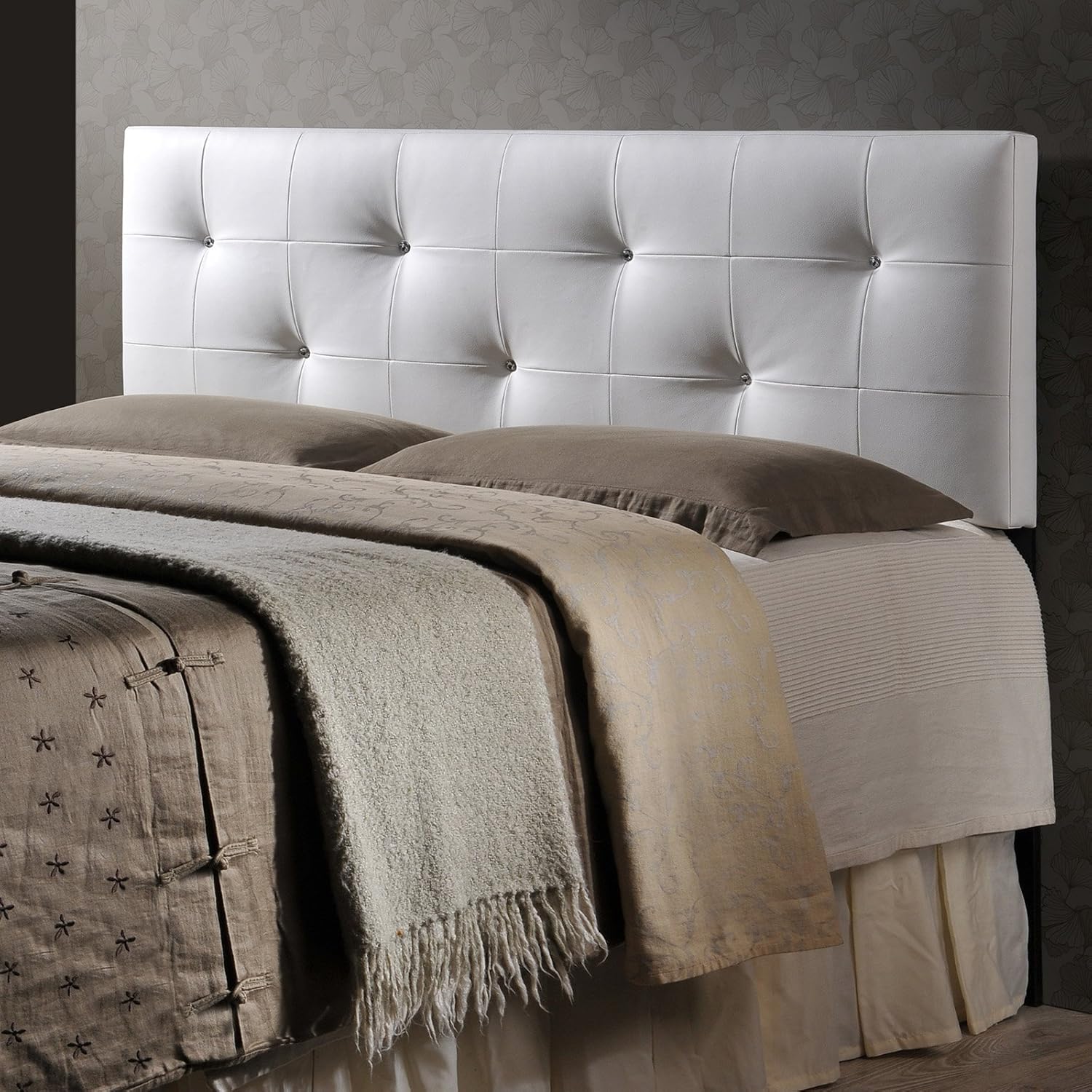 Best button tufted faux leather headboard