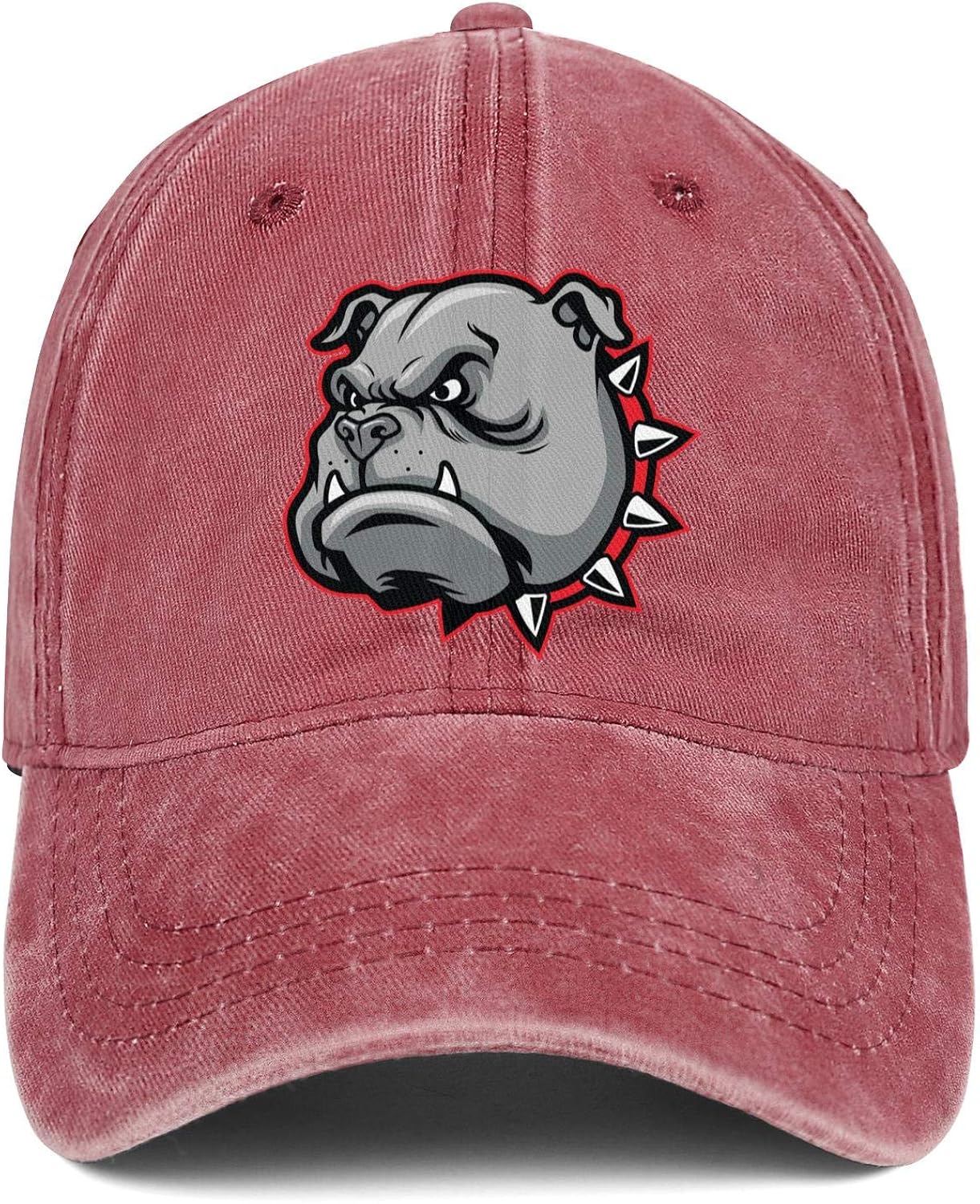 Angry Bulldog Head Mascot Unisex Baseball Cap Cooling Sport Hats