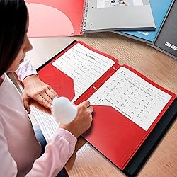 Dunwell Plastic 2-Pocket Folders for 3-Ring