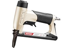 meite Upholstery Staple Gun with Extended Nose &Safety Trigger for 20 Gauge 1/2-Inch Crown Staples, Heavy-Duty Pneumatic Stapler for Woodworking and Decoration DIY Projects (Model MT5016SLN)