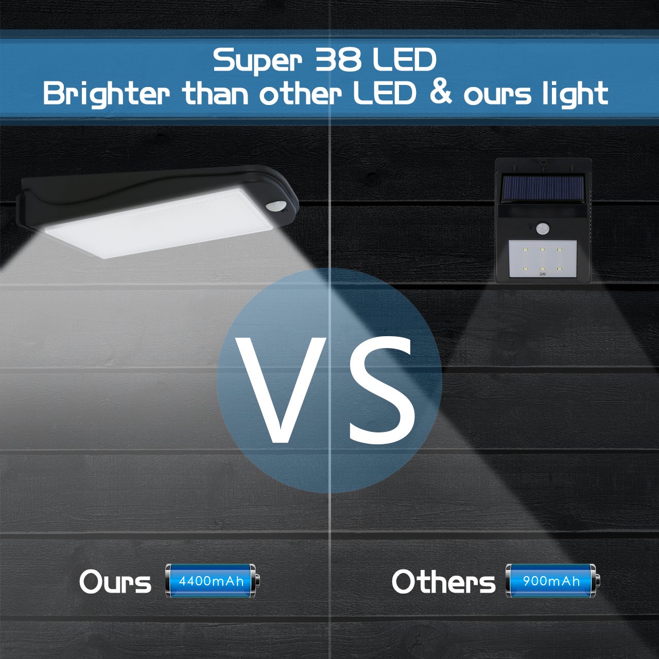 Solar Motion Sensor Lights Outdoor,Aityvert Super Bright 300 Lumen Aluminum Material Spotlight Waterproof Wireless Security Wall Light for Garden,Patio,Deck,Yard,Driveway (2 Pack)