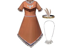 TOGROP Native American Costume Girls Dress Indigenous American Indians Kids Cosplay 3-12 Years