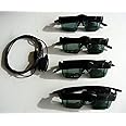3D Glasses (Four) and Emitter for for Optomas with emitter Port,Newer Mitsubishi or Samsung DLP TV's, VIP 3D Theater etc, Optoma 3D-XL 3D Box, X3D, I/O, ED etc Black 3D Gaming dongle etc
