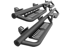 EYOUHZ Running Boards Side Steps Compatible with 2021-2026 Ford Bronco 4 Doors (Not for Sport Model), Two Stairs Design Side Steps Heavy-Duty Steel Nerf Bars Bolt-on Step Plates Rock Sliders Rail