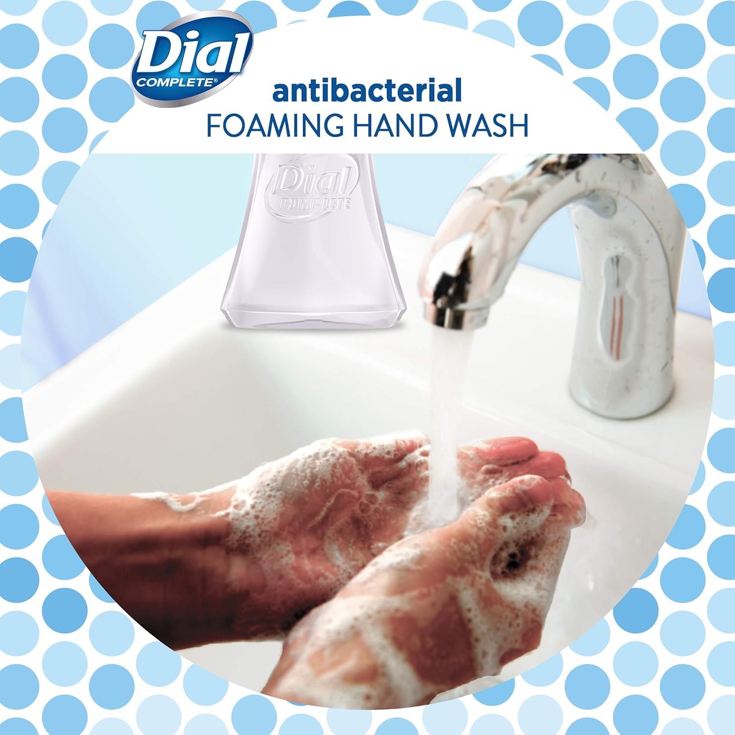 Dial Complete Foaming Antibacterial Hand Wash, Soothing White Tea, 7.5 Ounce : Dial Complete Antibacterial Foaming Hand Wash Refill : Beauty