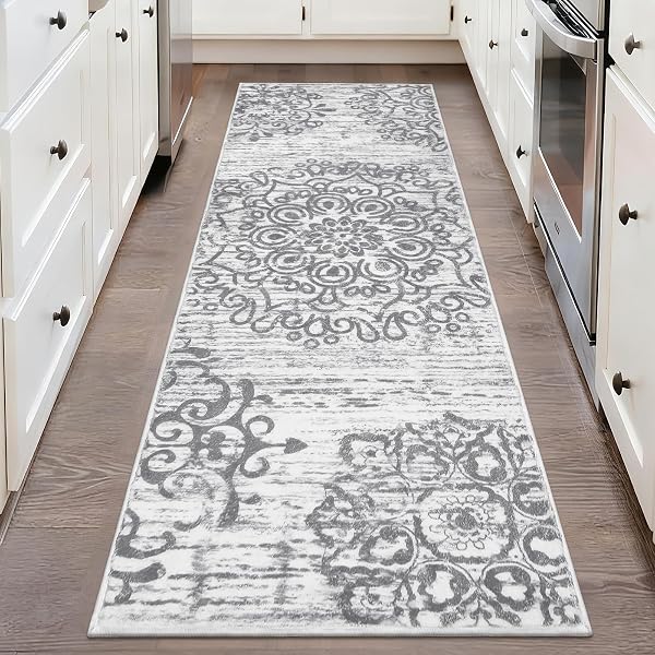 HEBE HALLWAY RUNNER RUG 2’X6′ WASHABLE VINTAGE KITCHEN...