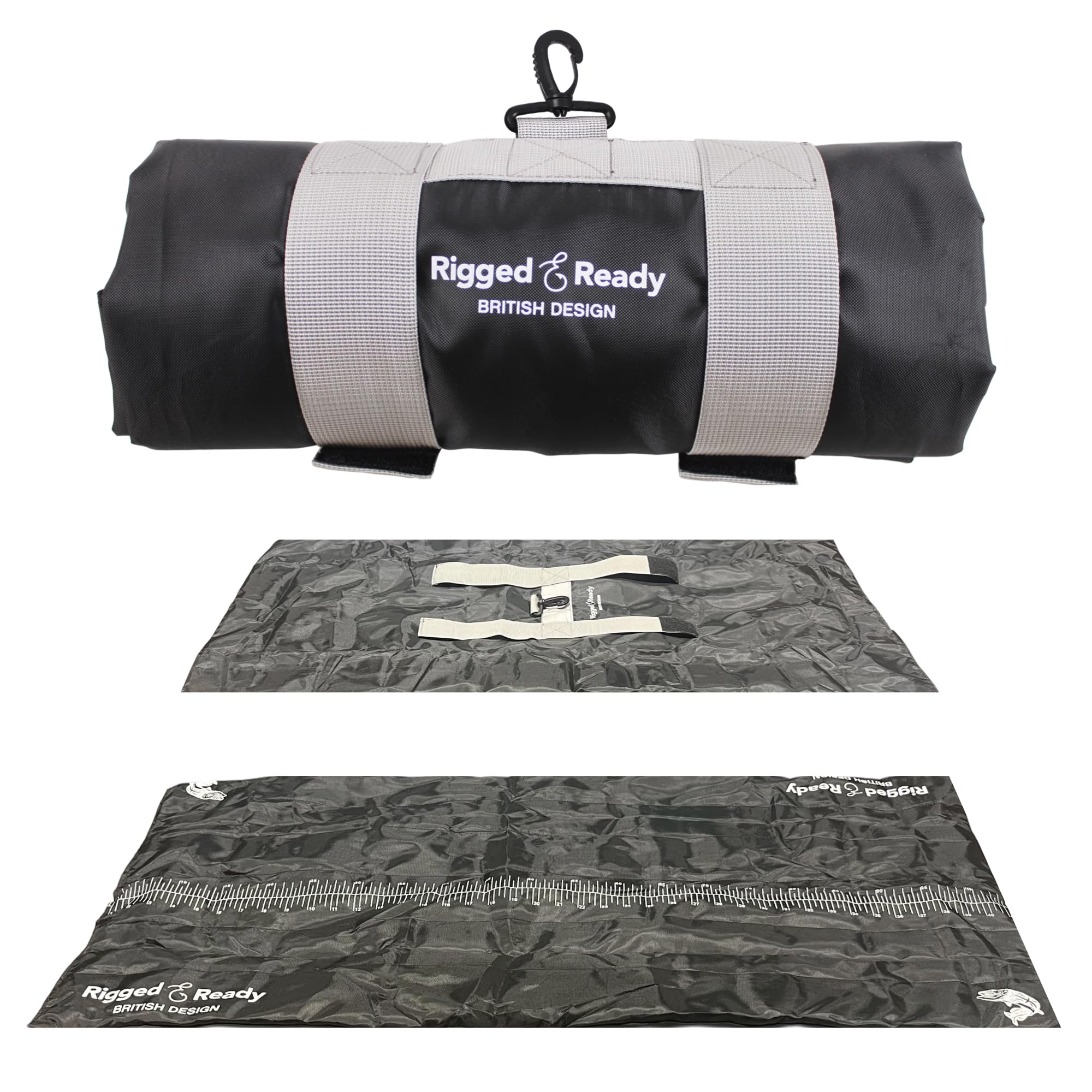 Travel Unhooking Mat for Bigger Fish. Super Compact and Light, Easy Carry, Big Landing Mat 110 x 53 cm (3' 5" x 2' 3"), Folded 30 x 12 cm (12” x 4 ½”)