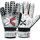 StrikoreX Soccer Goalkeeper Gloves for Kids Youth Football Goalie Gloves with Strong Grips of 4mm Latex Palm