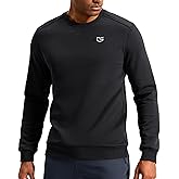 G Gradual Men's Fleece Lined Crewneck Sweatshirt Midweight Regular Fit Athletic Workout Warm Pullover Sweater Shirts