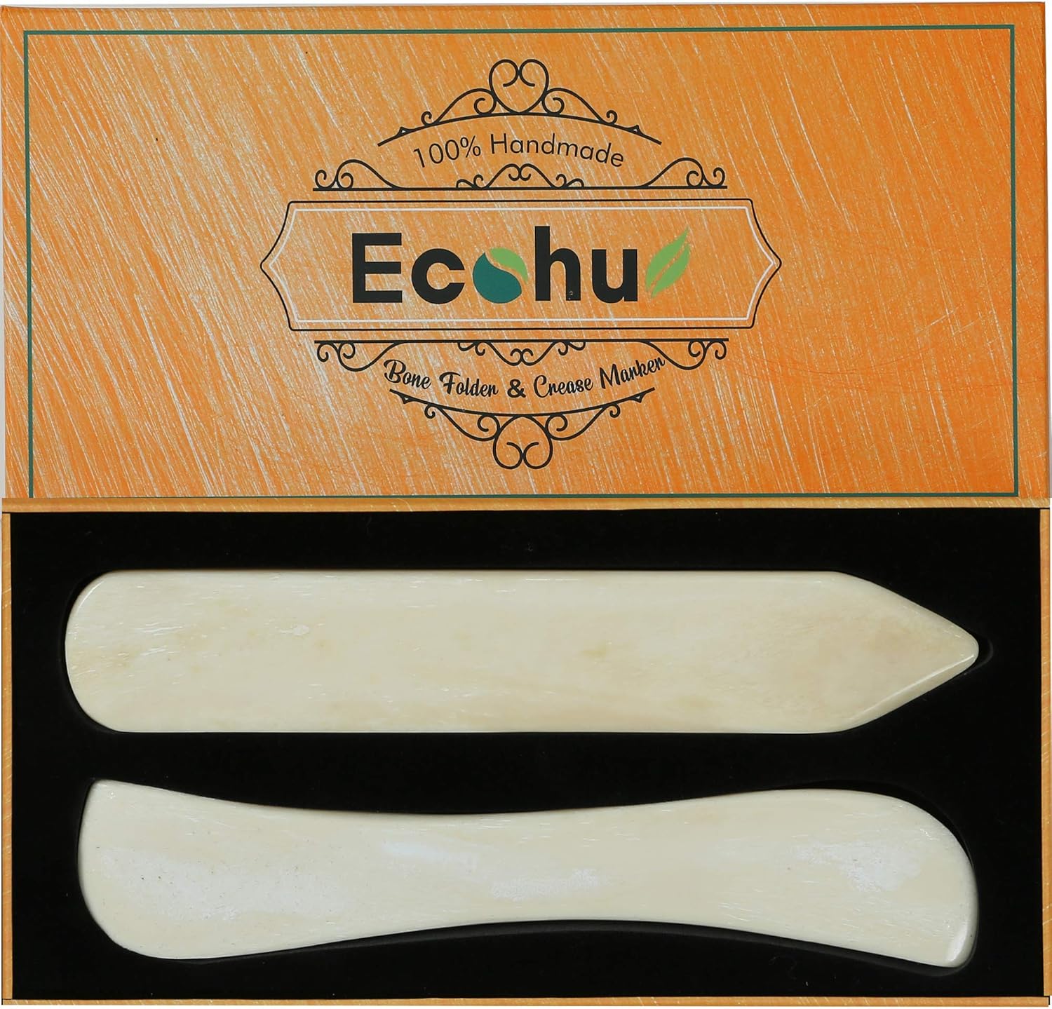 ECOHU Bone Folder Paper Creaser Maker Set, Folding Scoring Burnishing Crafting Scrapbooking Tool for Bookbinding, Paper & Leather Crafts, Card Making.