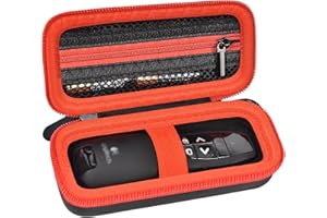 Ankhoh Case Compatible with Logitech Wireless Presenter R400 Wireless Presentation Remote Clicker, Pointer Storage Organizer Bag with Zippered Mesh Pocket for Office Presenter Presentations (Box Only)