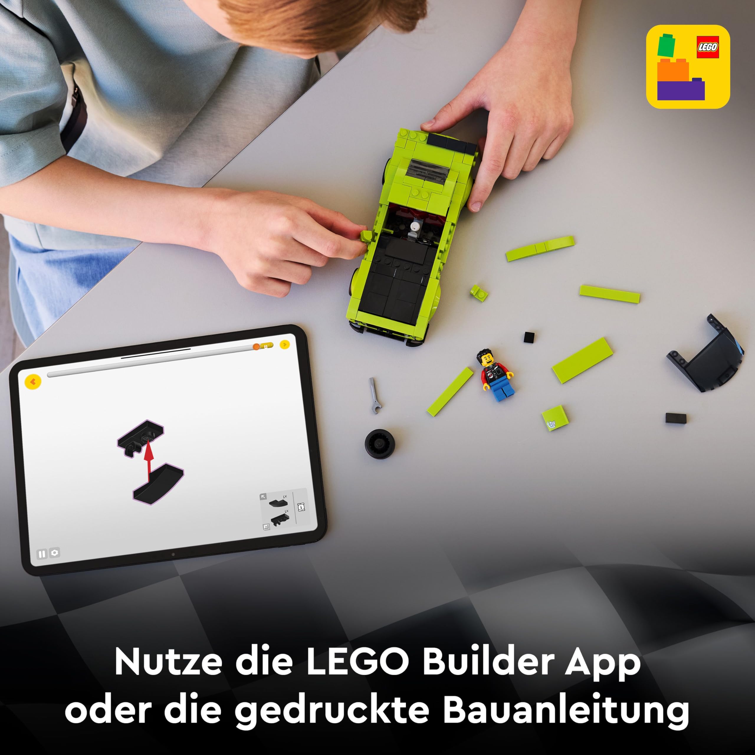 LEGO Speed Champions Dodge Challenger SRT Hellcat Sportwagen - Spielzeugauto mit 1 Minifigur zum Sammeln - Kreatives Rennauto - Rennauto zum Bauen - Geschenk für Jungen, Mädchen ab 9 Jahren 77237 6