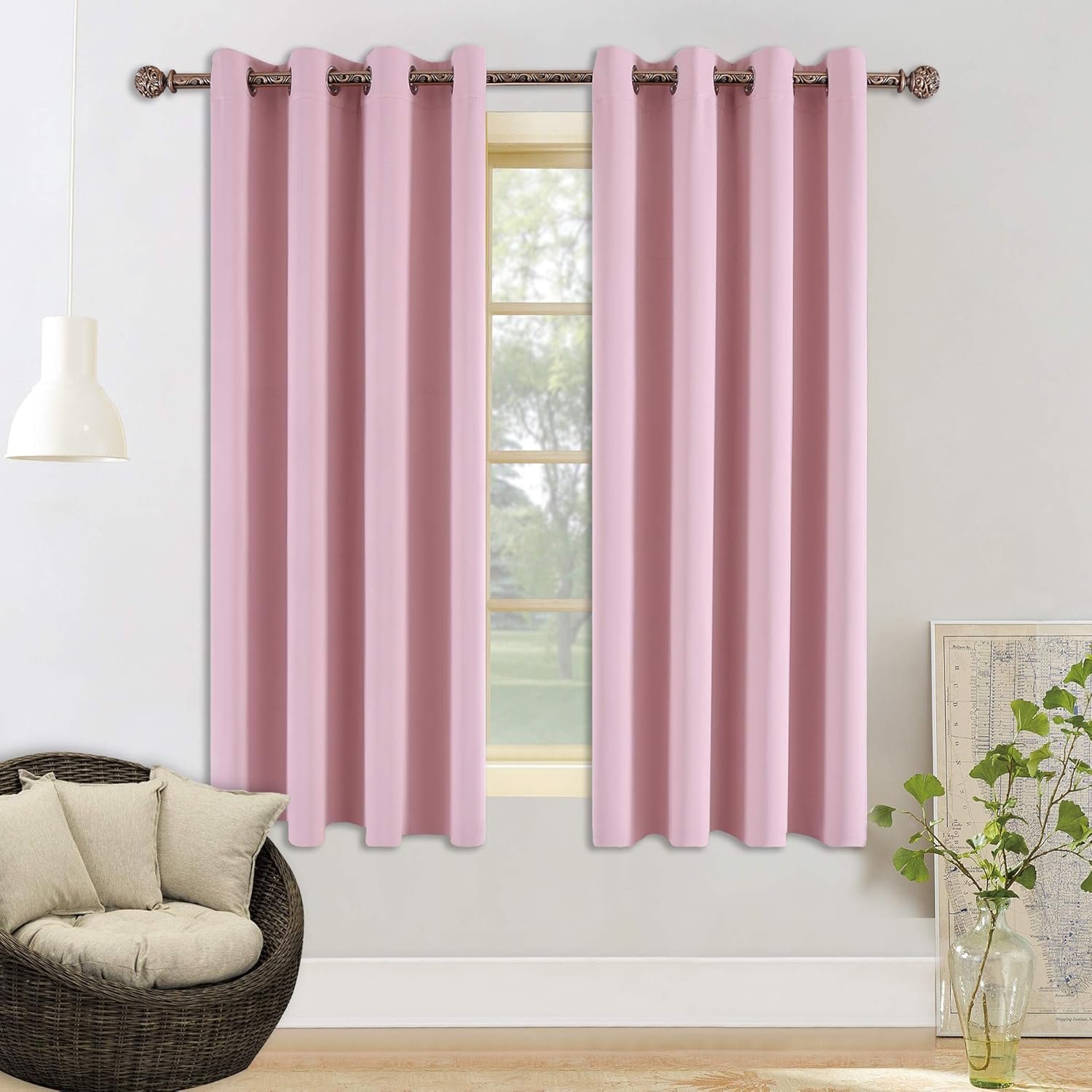 Best living room curtains light pink