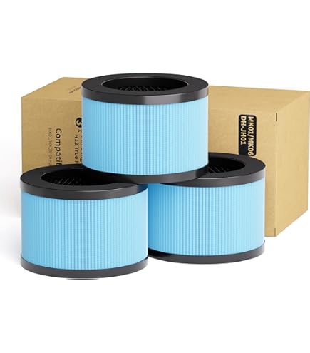 LUYWOFN 2er-Pack MK01 & MK06 H13 True HEPA Ersatzfilter für AROEVE MK01 MK06, ToLife TZ-K1, Pomoron und Kloudi DH-JH01, Intelabe EPI080/EP1080 und Elechomes EPI081/EP1081 Luftreiniger