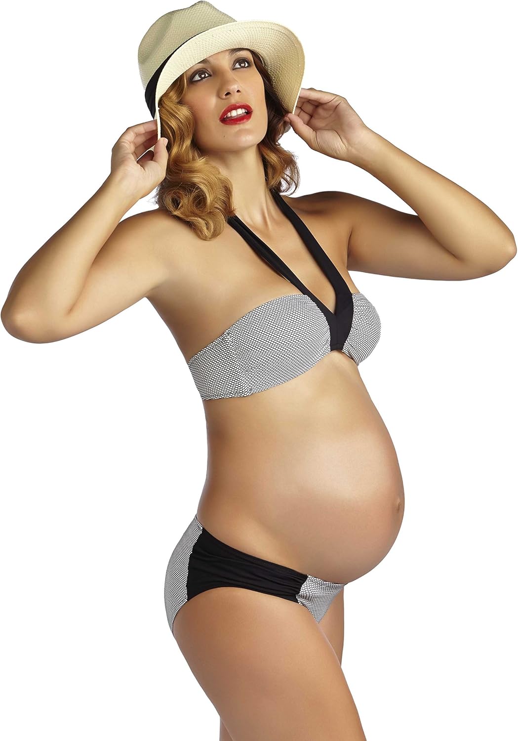 black maternity bikini