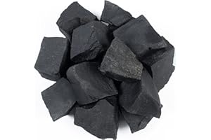 Crocon 1LB Black Agate Rough Bulk Natural Stone Raw Gemstone Tumbling Cabbing Polishing Gem Mining Chakra Balancing Reiki Healing Good Luck Home Office Decor